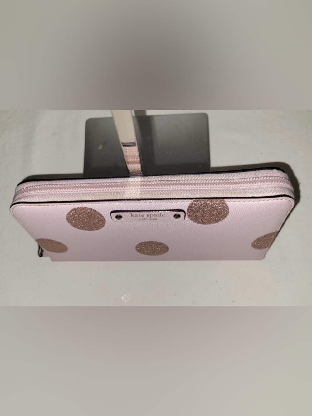 Kate Spade Pink Glitter Dot Continental Wallet - Picture 5 of 16